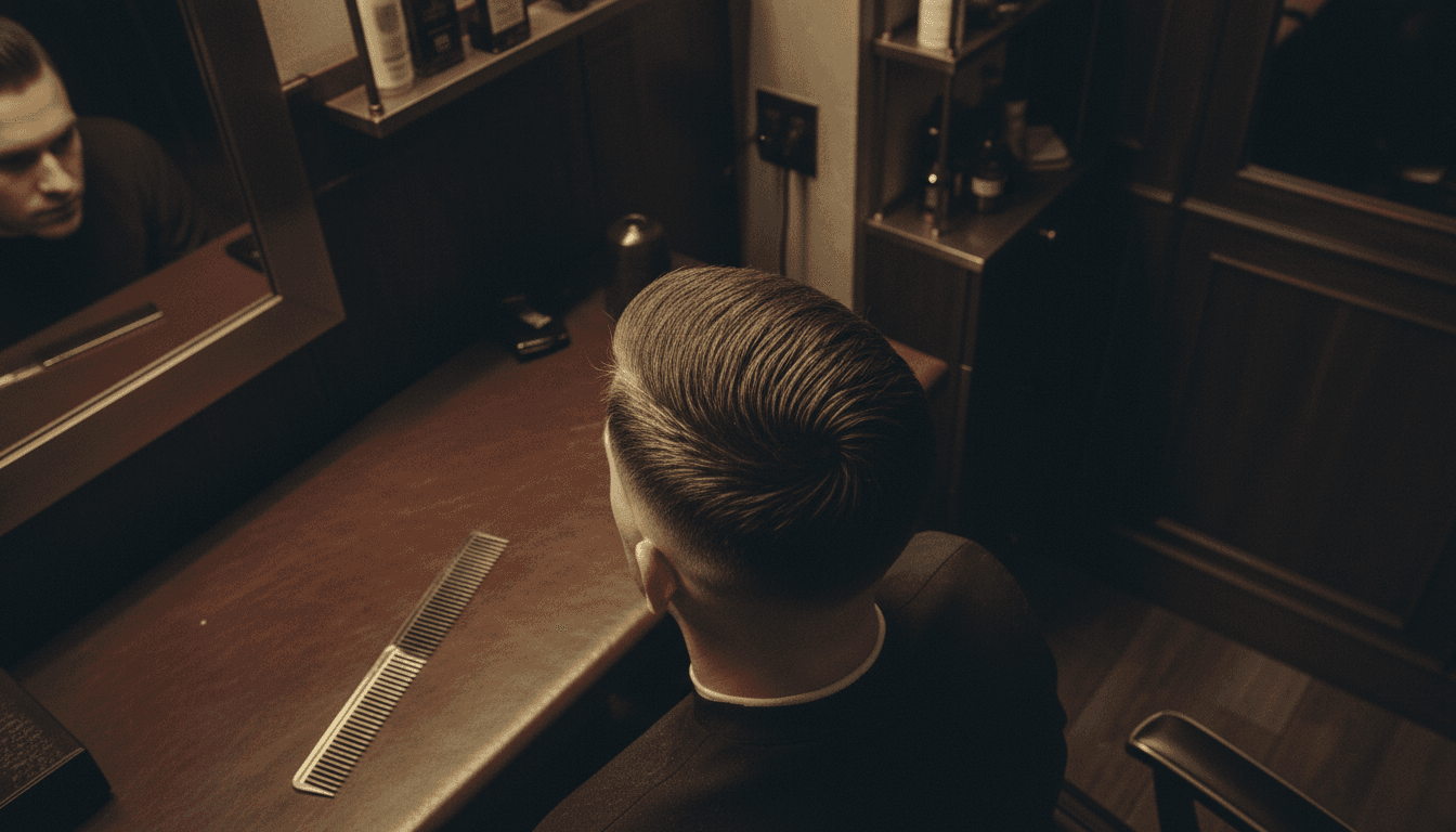 Resultado final de un taper fade con acabado impecable